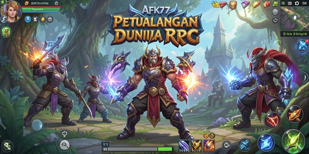 Tampilan gameplay AFK77 yang menegangkan dalam petualangan RPG.