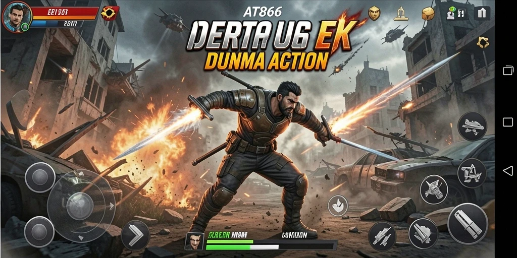 Tampilan gameplay mendebarkan dalam aksi pertempuran AT866.