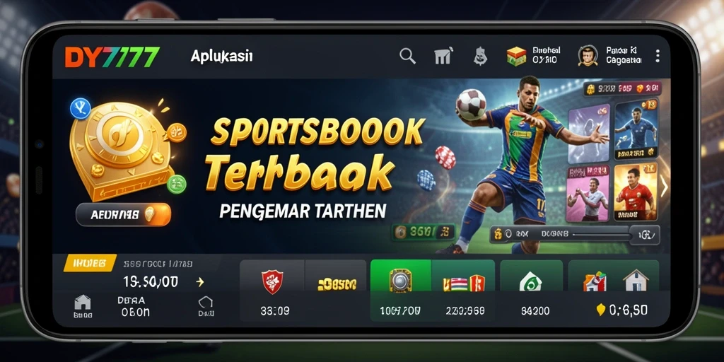 Tampilan screenshot utama DY777 menampilkan berbagai pilihan taruhan olahraga.