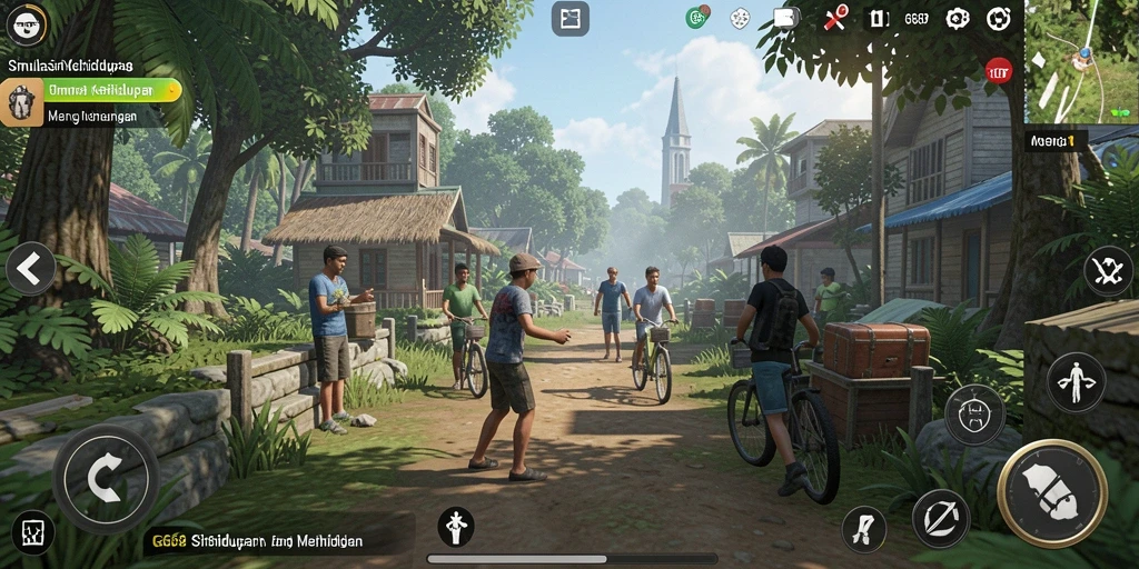 Screenshot gameplay G668 dengan karakter dan lingkungan simulation yang menarik.