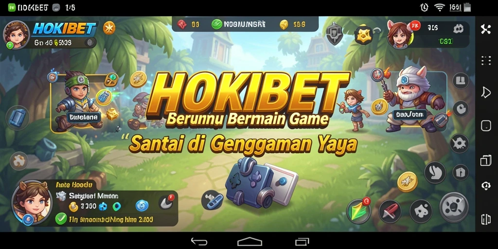 Tampilan gameplay HOKIBET yang menarik dan ceria.