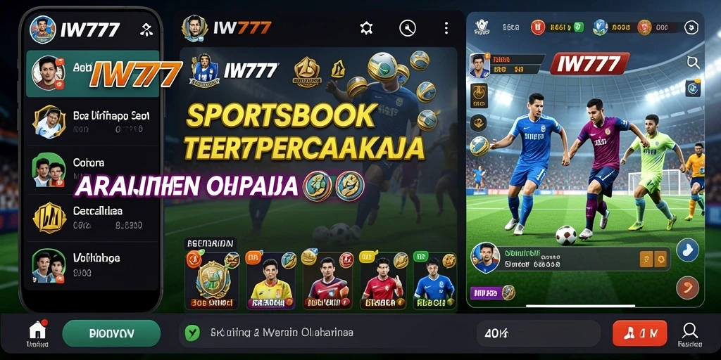 Tampilan menarik dari aplikasi IW777 dengan antarmuka sportsbook yang dinamis.