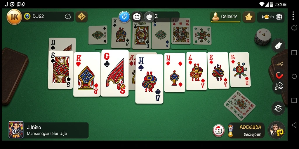 Tampilan gameplay menarik dari permainan Domino JJ62
