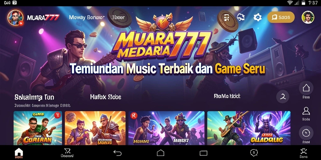 Tampilan seru gameplay MUARA777 dengan tantangan musik yang mengasyikkan.