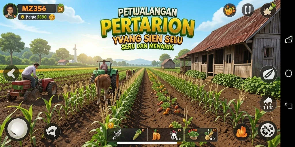 Tampilan menarik dari MZ356 yang menunjukkan aktivitas pertanian.