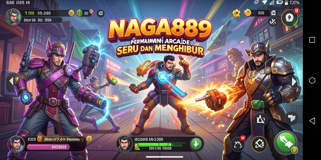 Screenshot utama NAGA889 menampilkan keseruan gameplay Arcade yang adiktif.