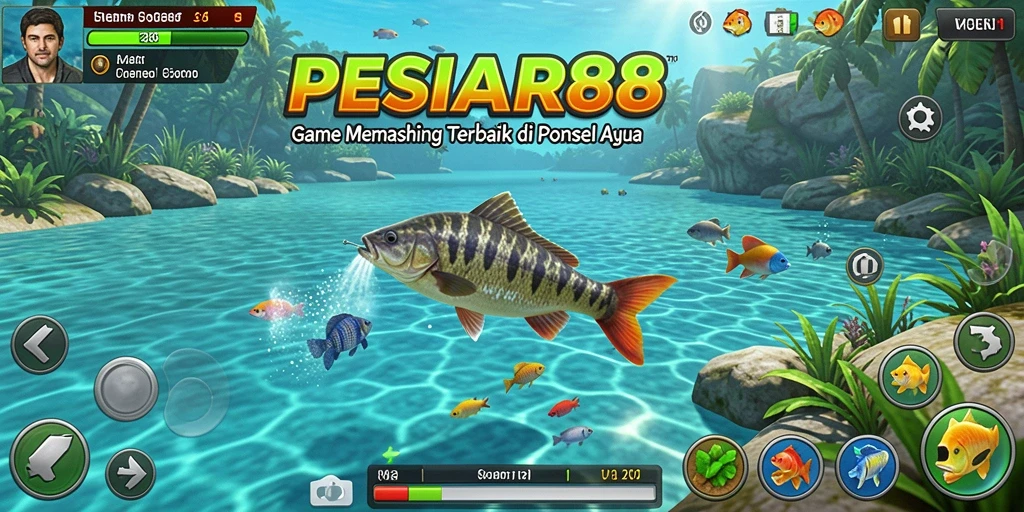 Tampilan gameplay PESIAR88 yang memukau dalam memancing.