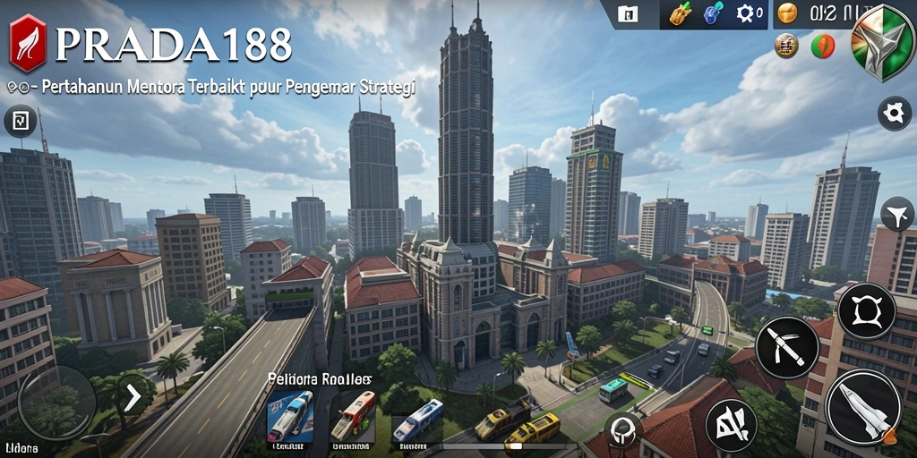 Tangkapan layar gameplay PRADA188 yang menampilkan strategi pertahanan menara.