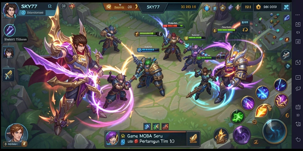 Tangkapan layar dari gameplay seru di SKY77.