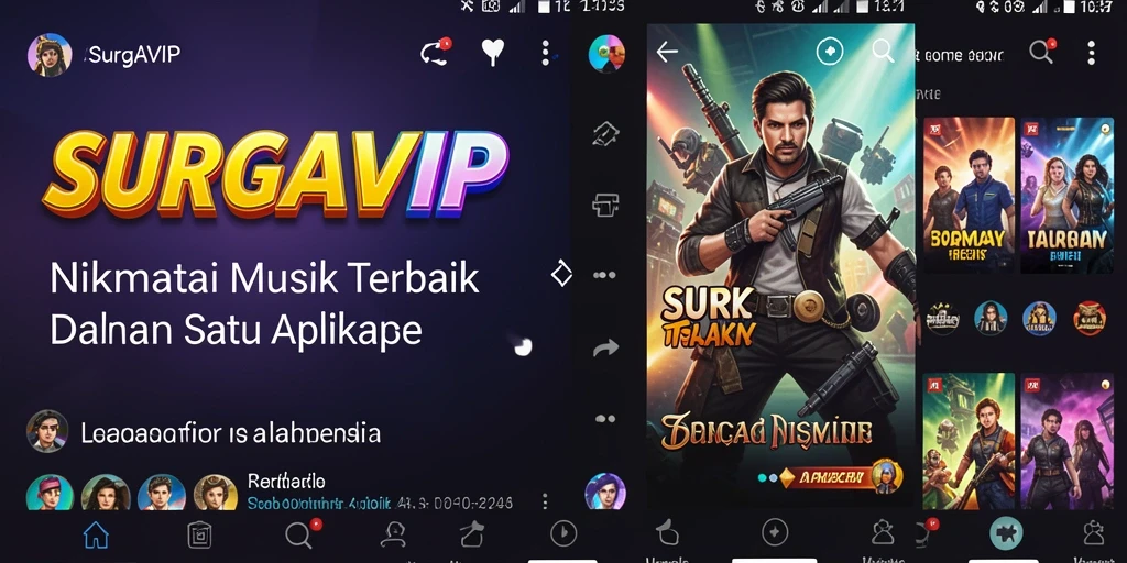 Screenshot gameplay SURGAVIP menampilkan pengalaman musik interaktif yang mengasyikkan.