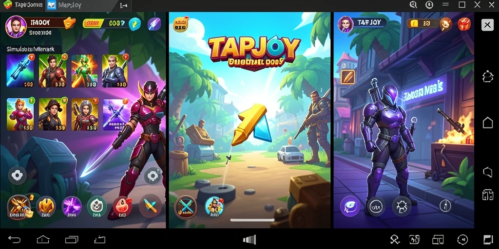 Tampilan gameplay TAPJOY yang mendebarkan dan interaktif.